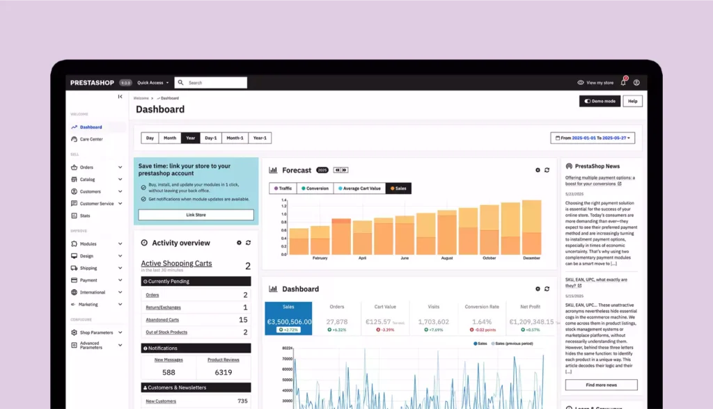 PrestaShop 9.0 – Какво ново в новата версия и кога да ъпдейтнем?
